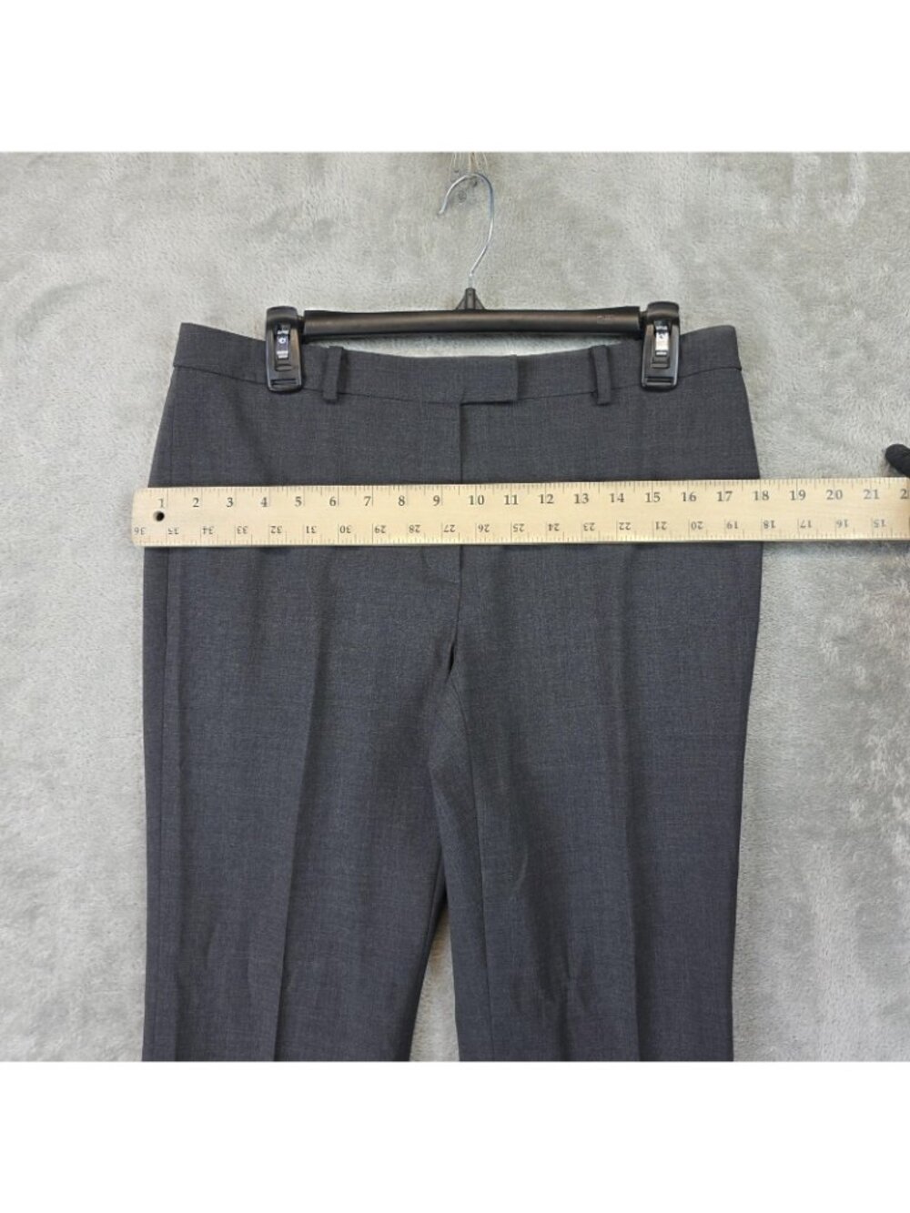 Brooks Brothers Dress Pants Womens 6 Gray Wool Twill Straight Leg Stretch Work - Picture 11 of 15